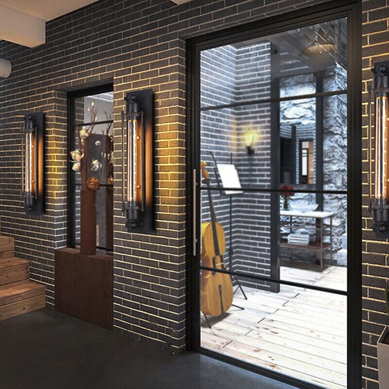 Industrial Metal Pipe Wall Light