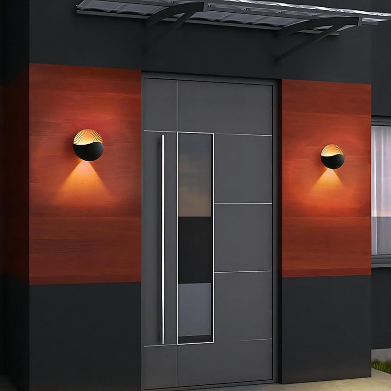 Modern Metal Half-Moon Wall Light