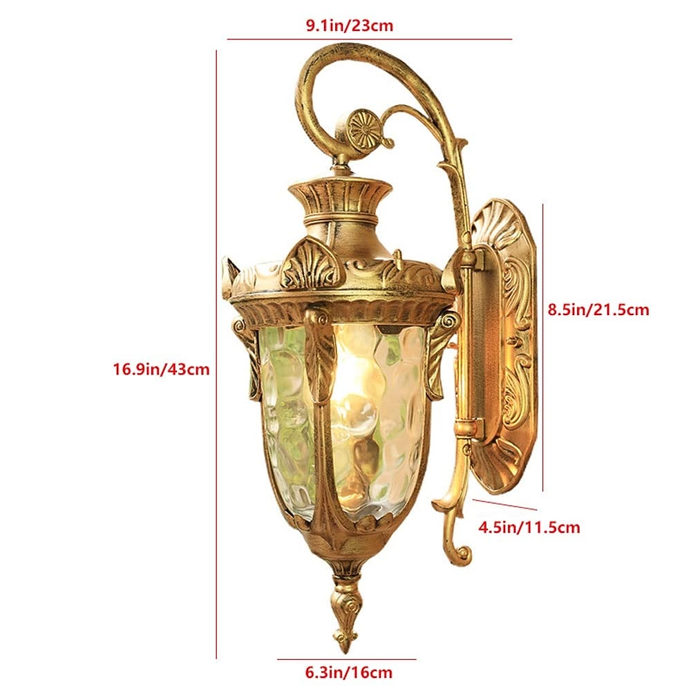 Vintage Glass Lantern Wall Light