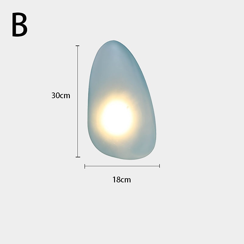 Modern Glass Pebble Wall Light