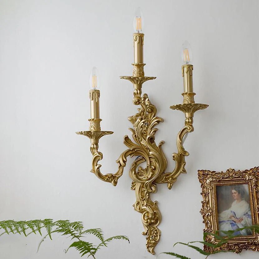 Vintage Metal Candelabra Wall Light
