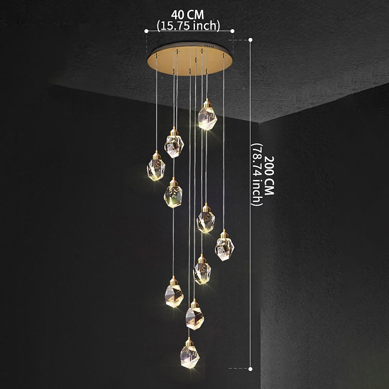Glam Glass Cascade Pendant Light