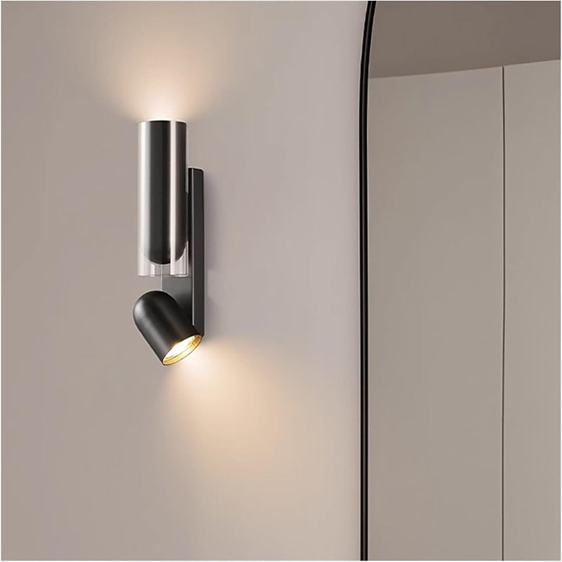 Glam Metal Cylinder Wall Light
