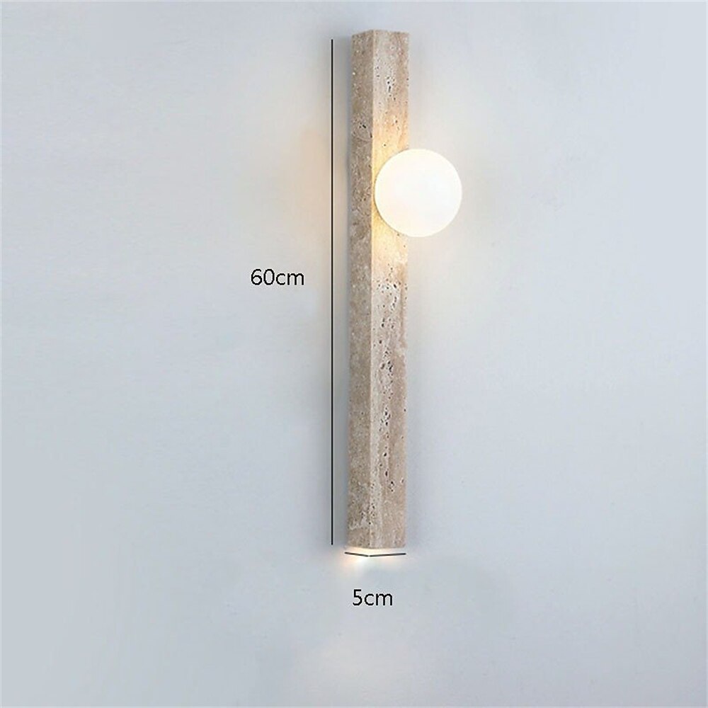 Wabi-Sabi Travertine Cylinder Wall Light