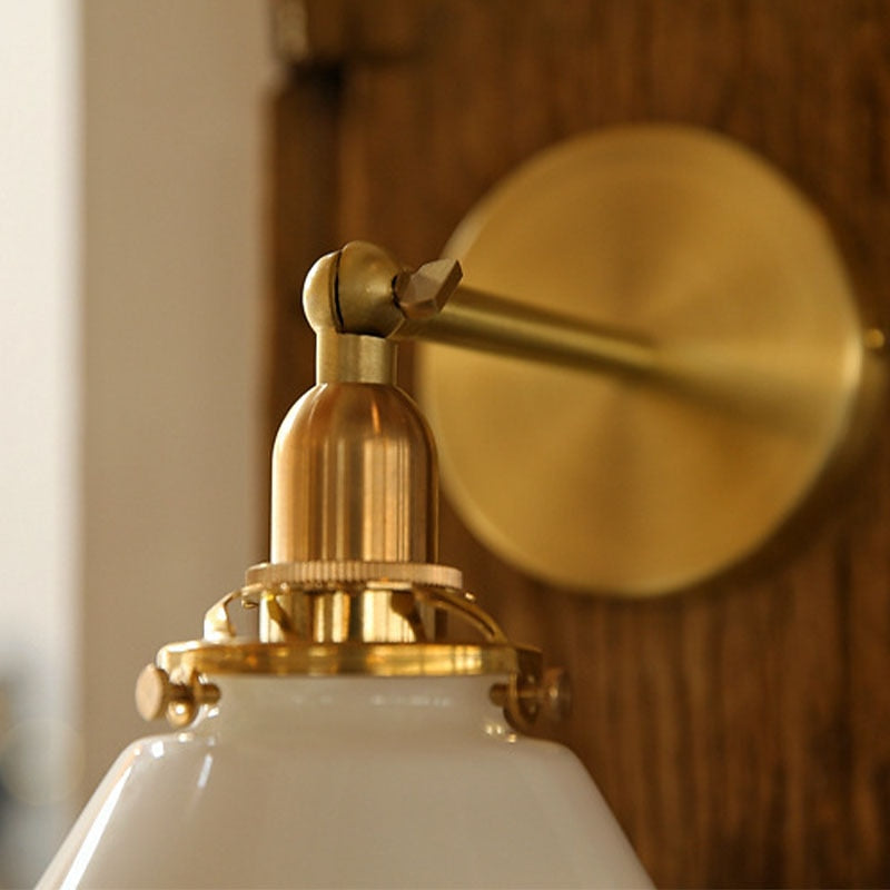 Rustic Glass Bell Wall Light