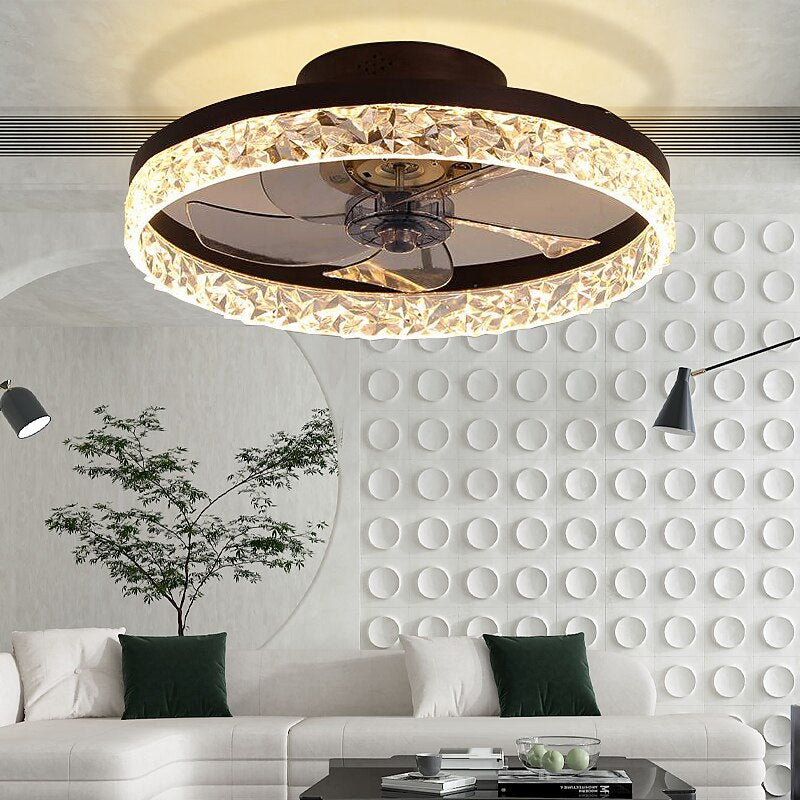 Modern Metal Ring-Fan Ceiling Fan Light