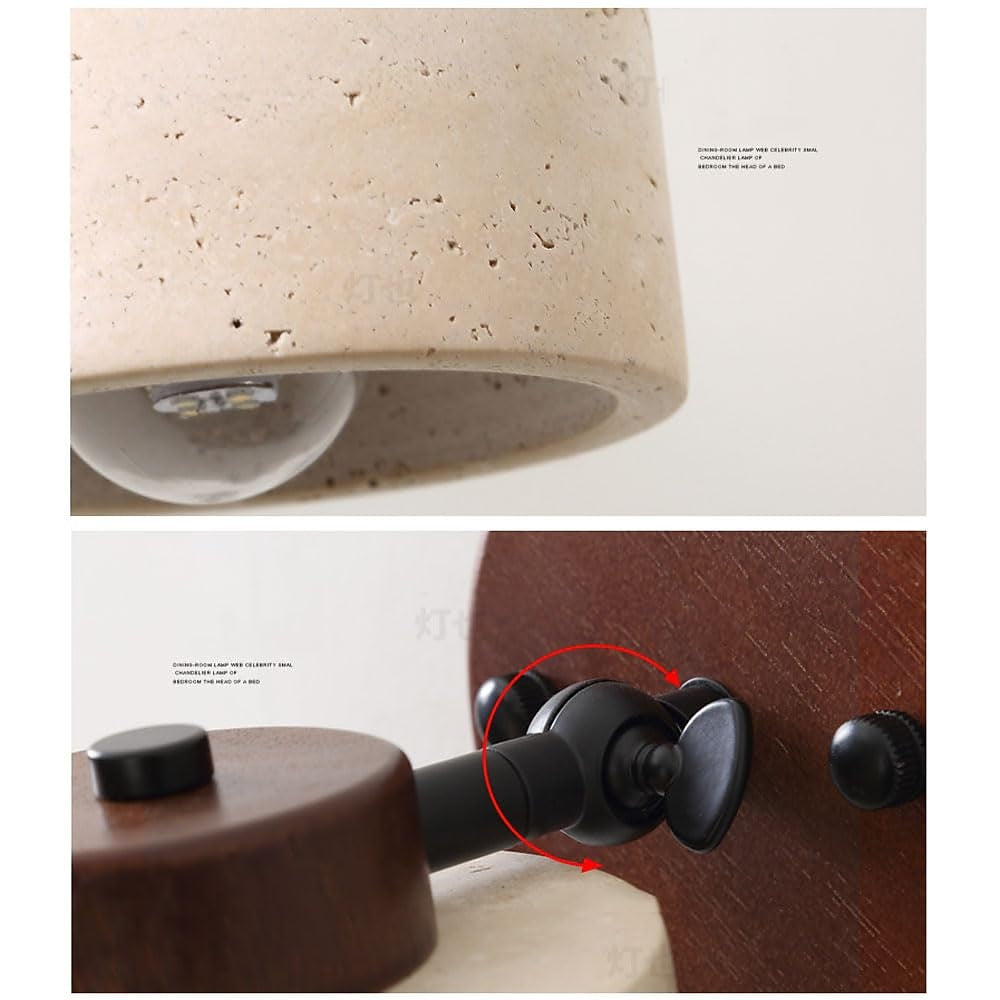 Wabi-Sabi Travertine Cylinder Wall Light