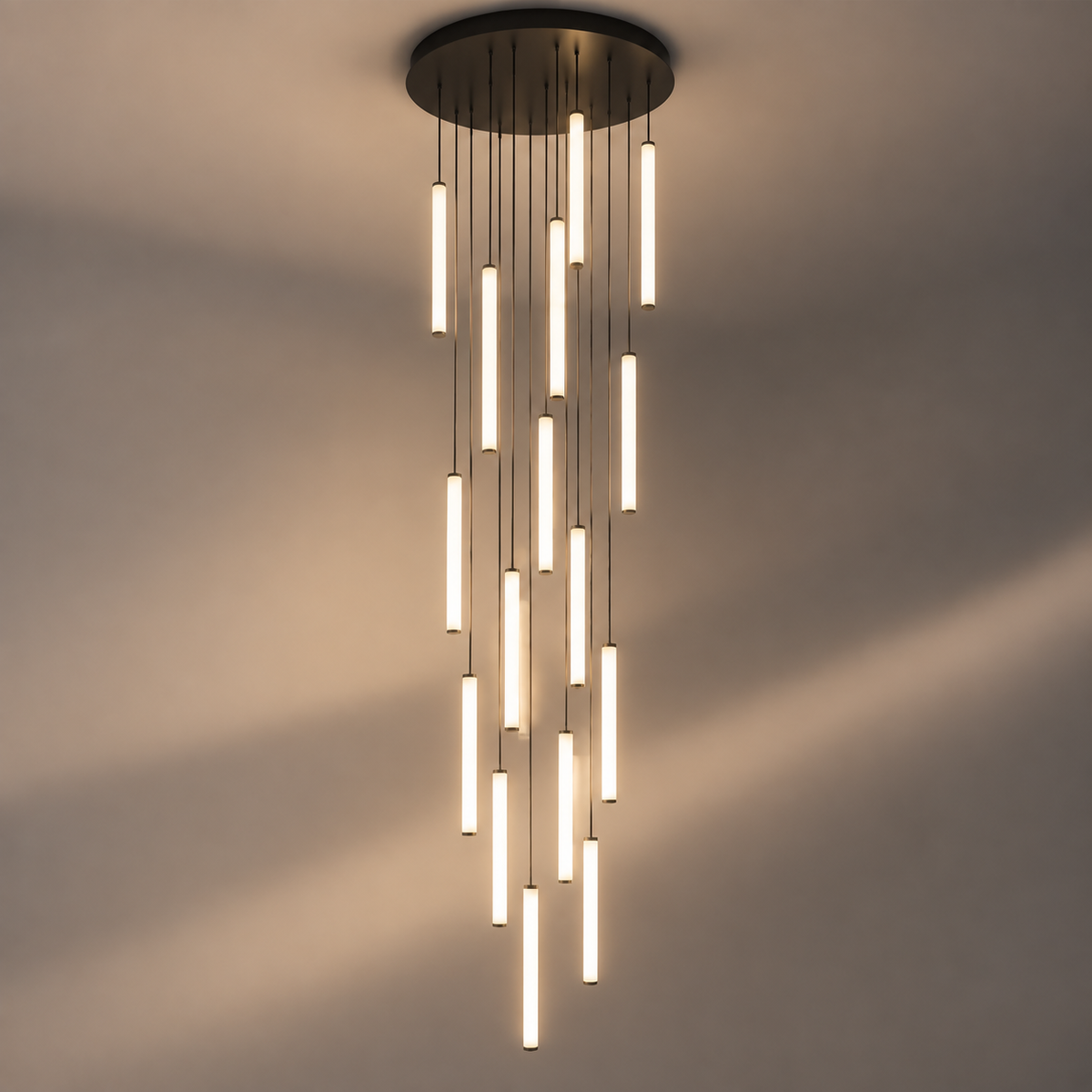 Modern Metal Cascade Pendant Light