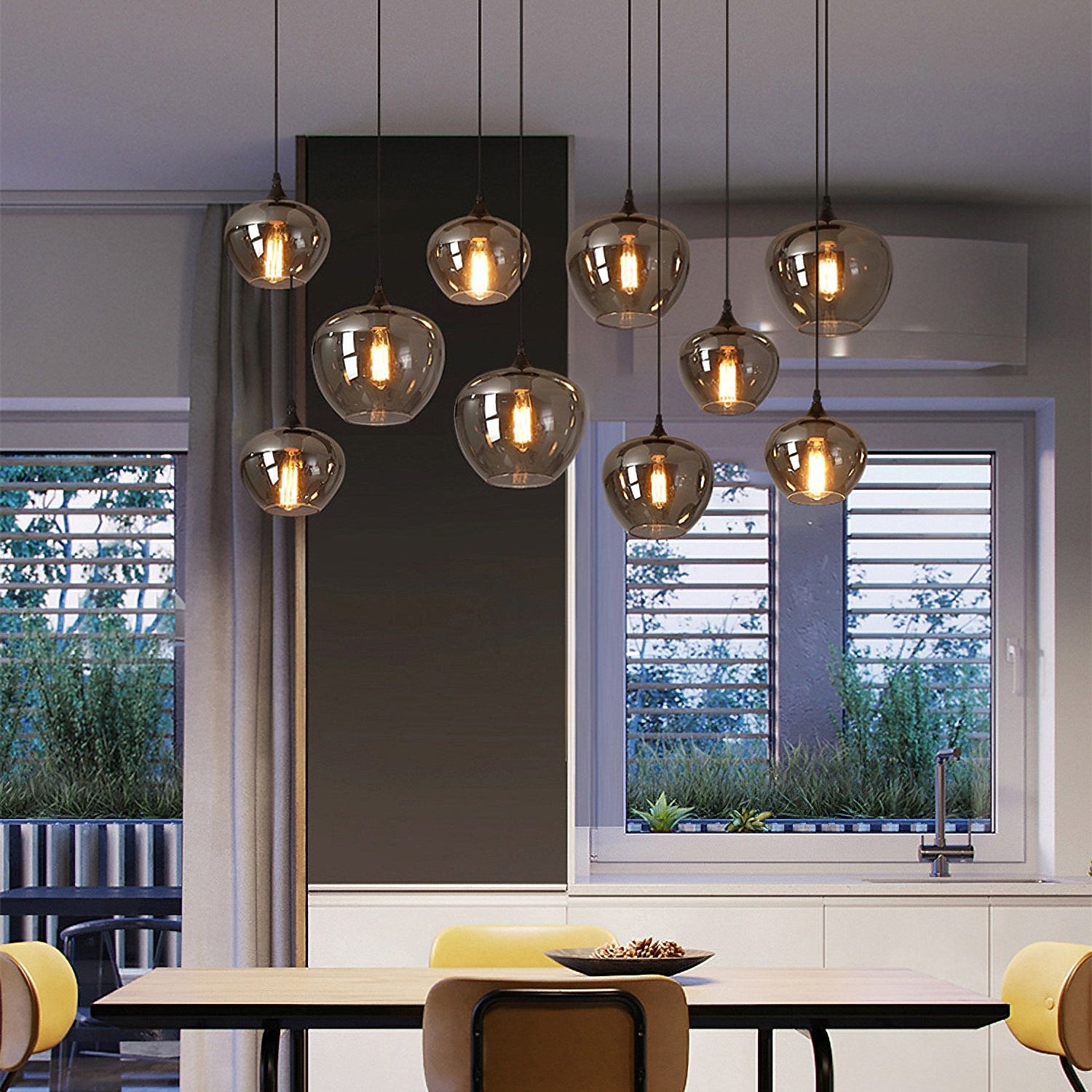 Modern Glass Globe Pendant Light