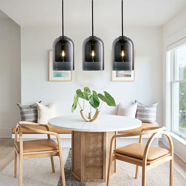 Modern Glass Cylinder Pendant Light