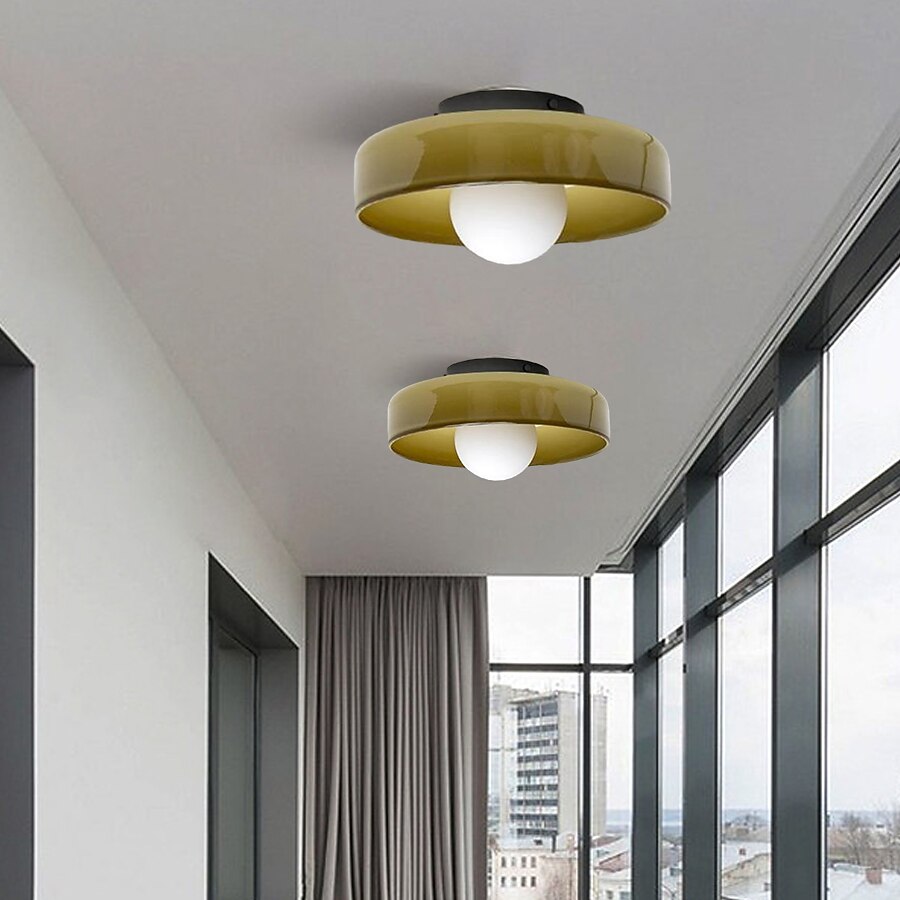 Industrial Glass Disc Ceiling Light