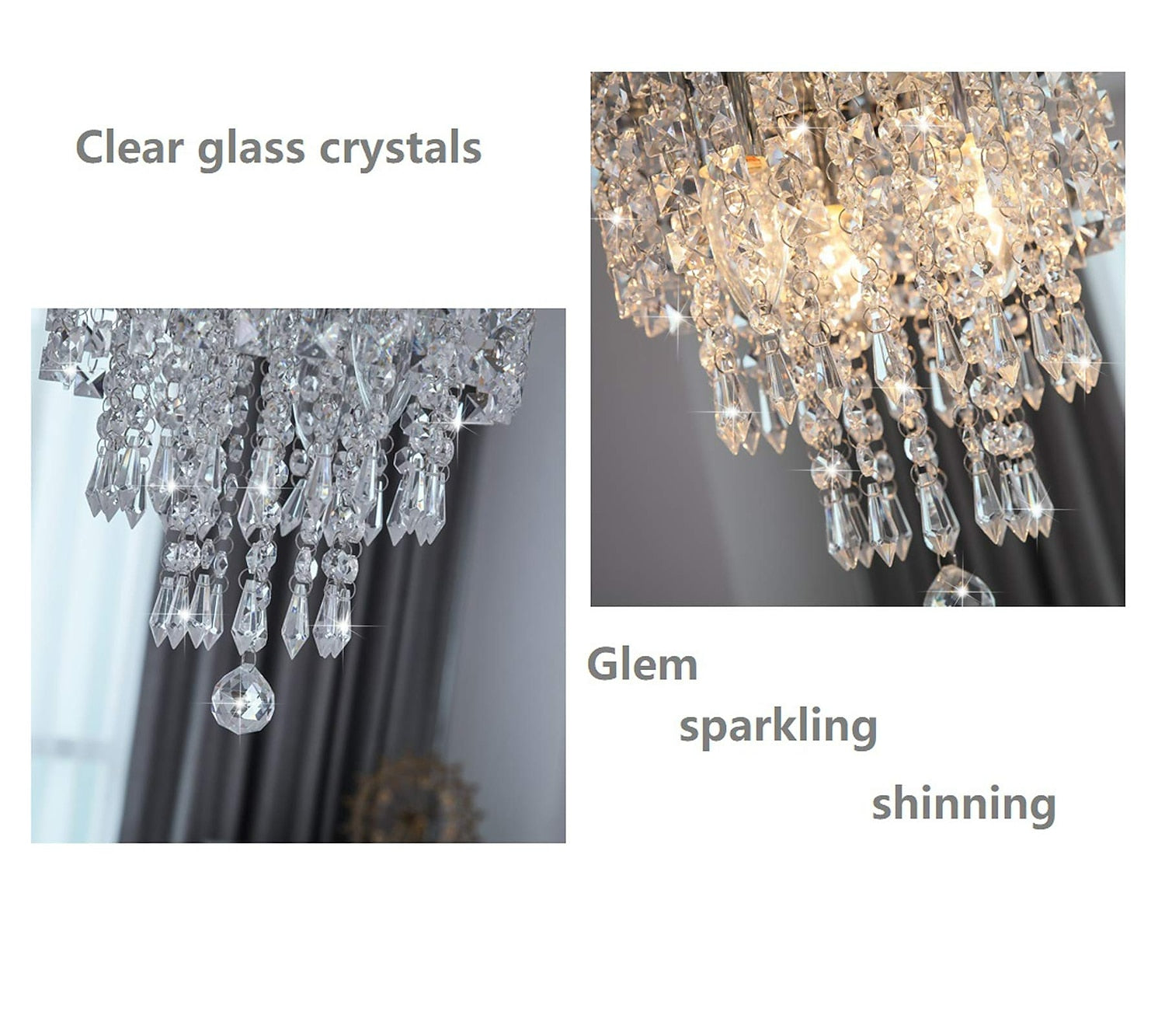 Glam Crystal Drum Ceiling Light