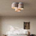 Wabi-Sabi Travertine Drum Ceiling Light