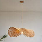 Boho Rattanblatt-Pendelleuchte