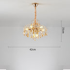 Lustre moderne en cristal en forme de branche