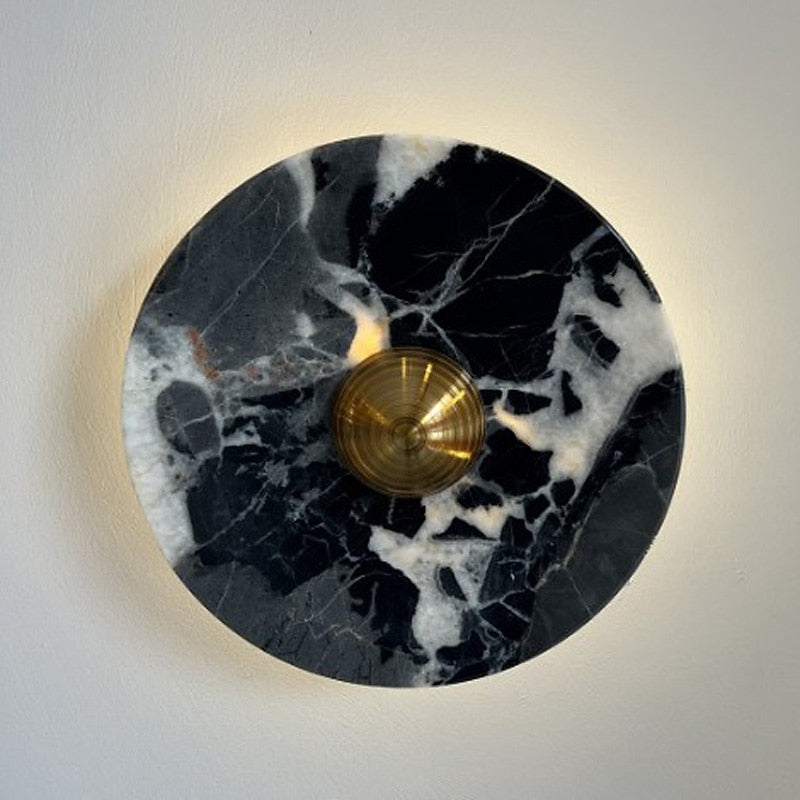 Wabi-Sabi Marble Disc Wall Light