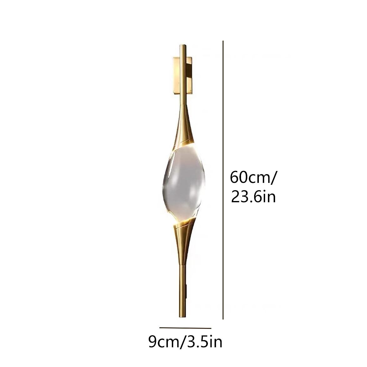 Modern Glass Leaf Wall Light
