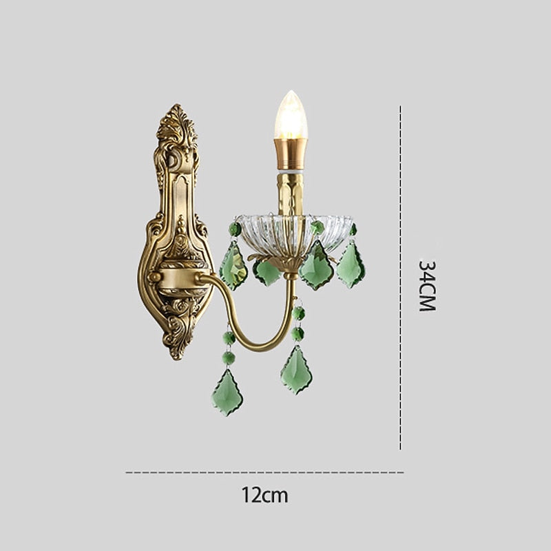 Vintage Glass Candelabra Wall Light