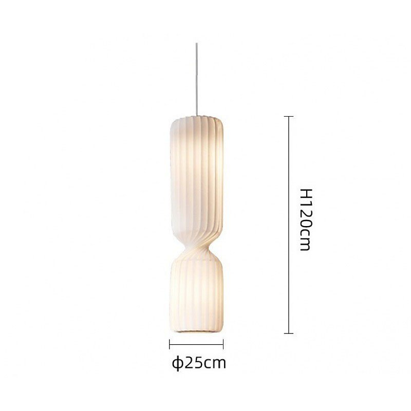 Wabi-Sabi Fabric Cylinder Pendant Light