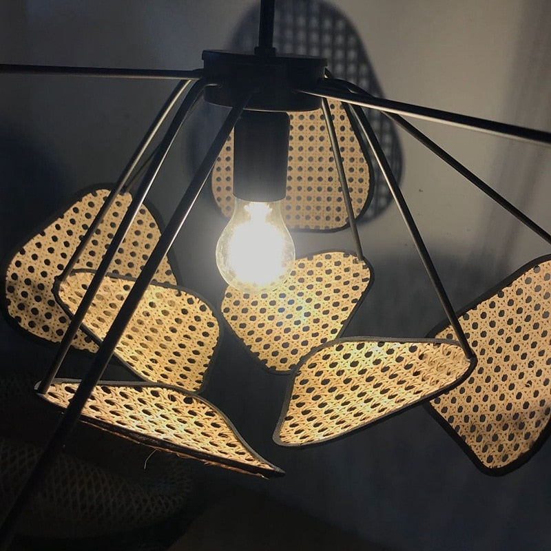Rustic Metal Petal Pendant Light