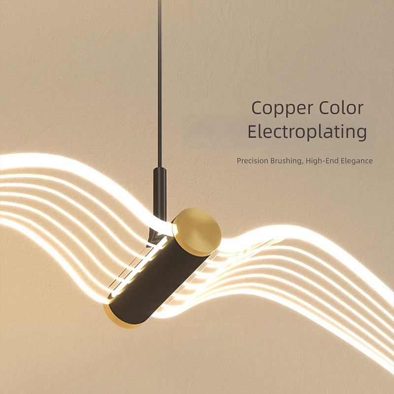 Modern Acrylic Wave Pendant Light