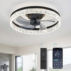 Deckenventilator-Leuchte mit Ring-Gebläse aus modernem Metall