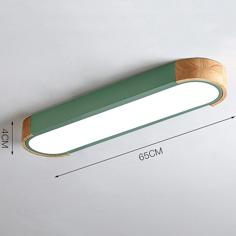 Modern Wood Linear Ceiling Light