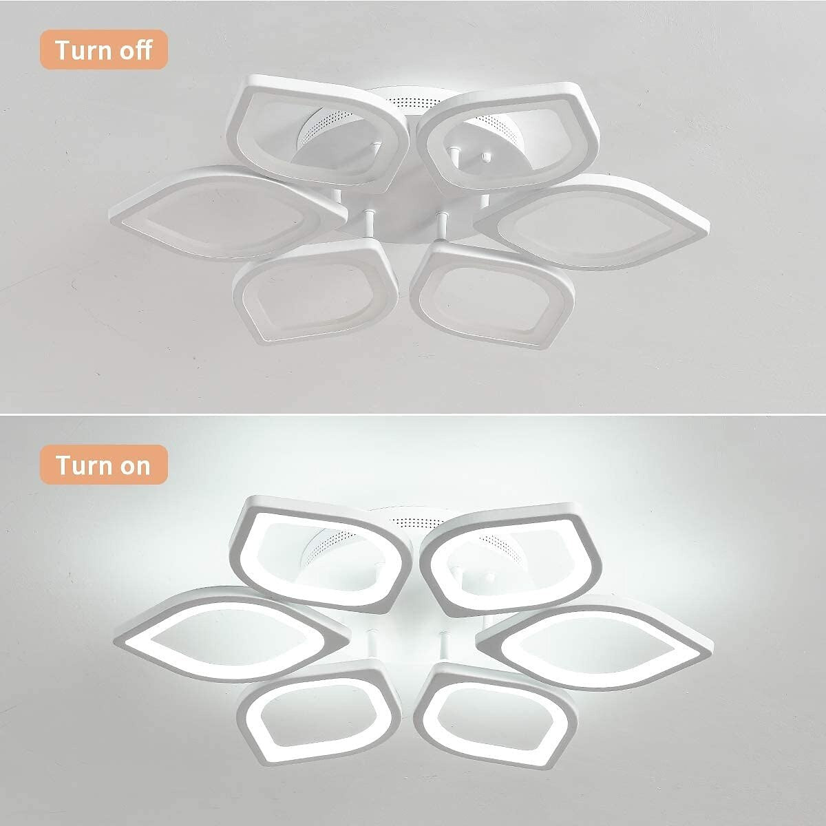 Modern Aluminum Leaf Ceiling Light