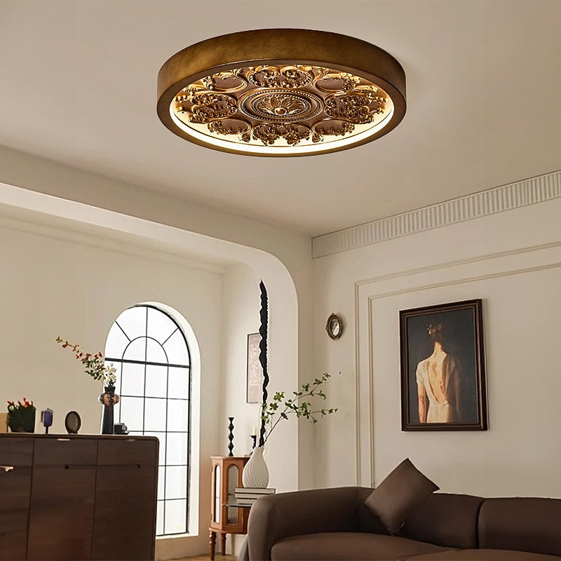 Vintage Resin Disc Ceiling Light