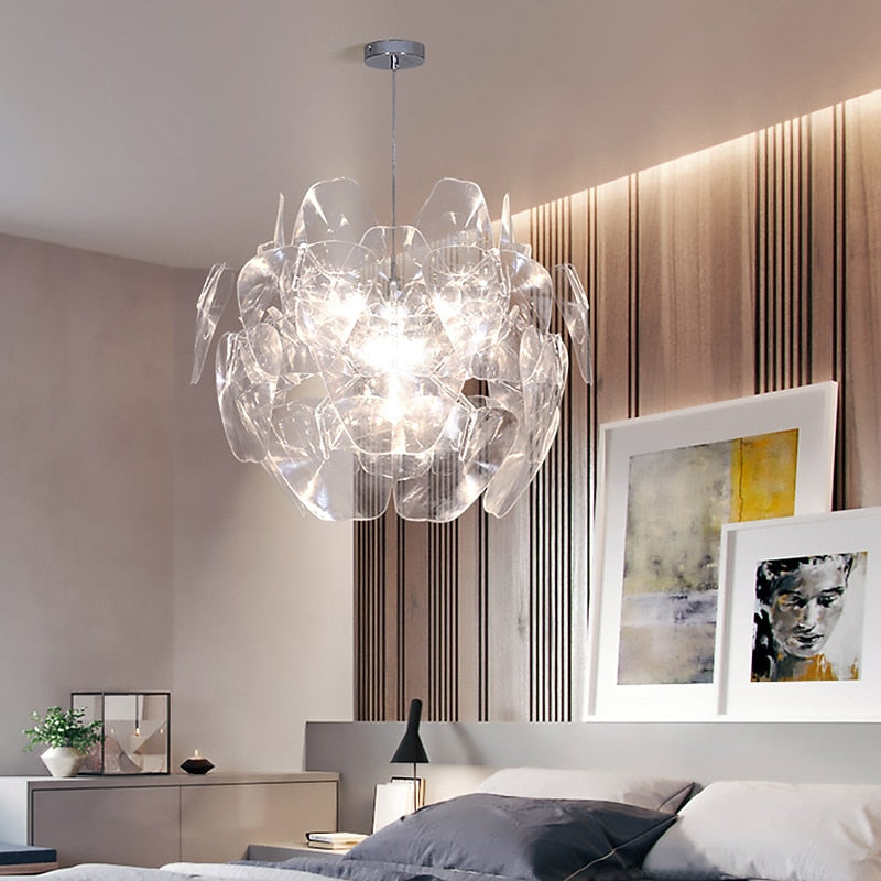 Modern Acrylic Flower Pendant Light