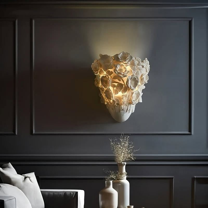 Modern Resin Flower Wall Light