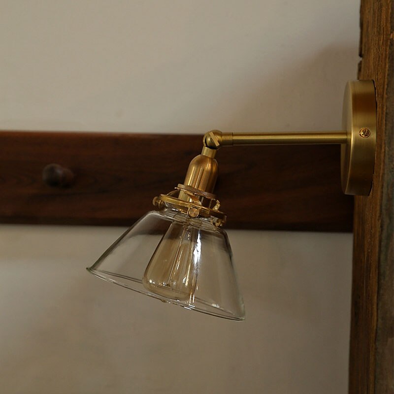 Rustic Glass Bell Wall Light