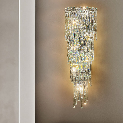 Glam Crystal Cascade Wall Light