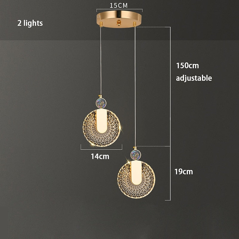 Glam Glass Ring Pendant Light