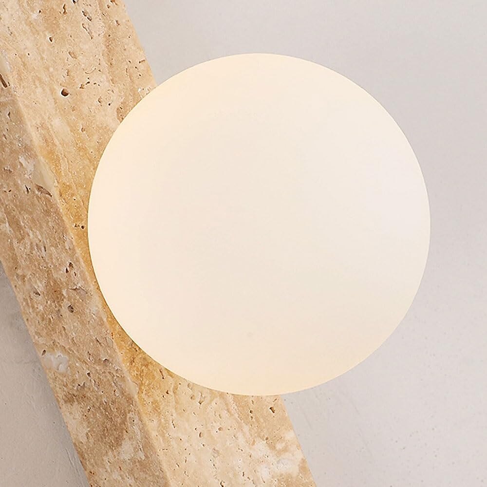 Wabi-Sabi Travertine Cylinder Wall Light
