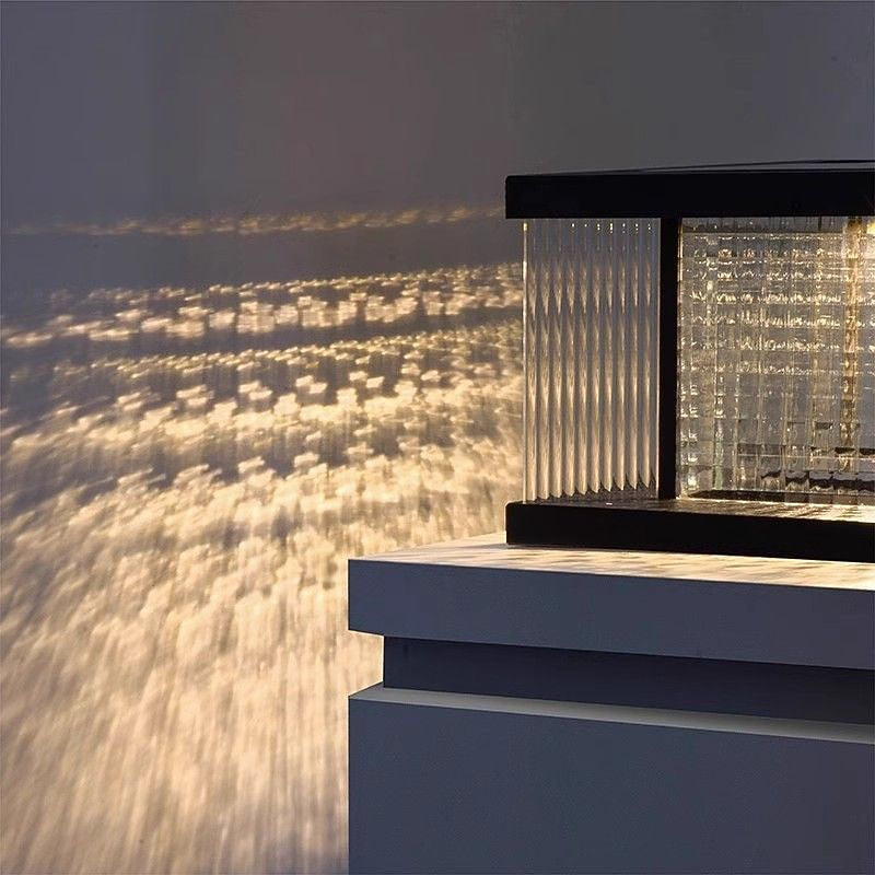 Modern Metal Square Post Light