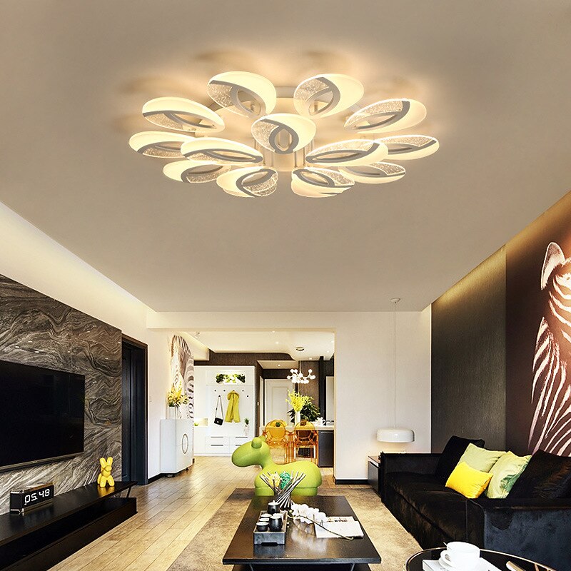Modern Acrylic Ring-Cluster Ceiling Light