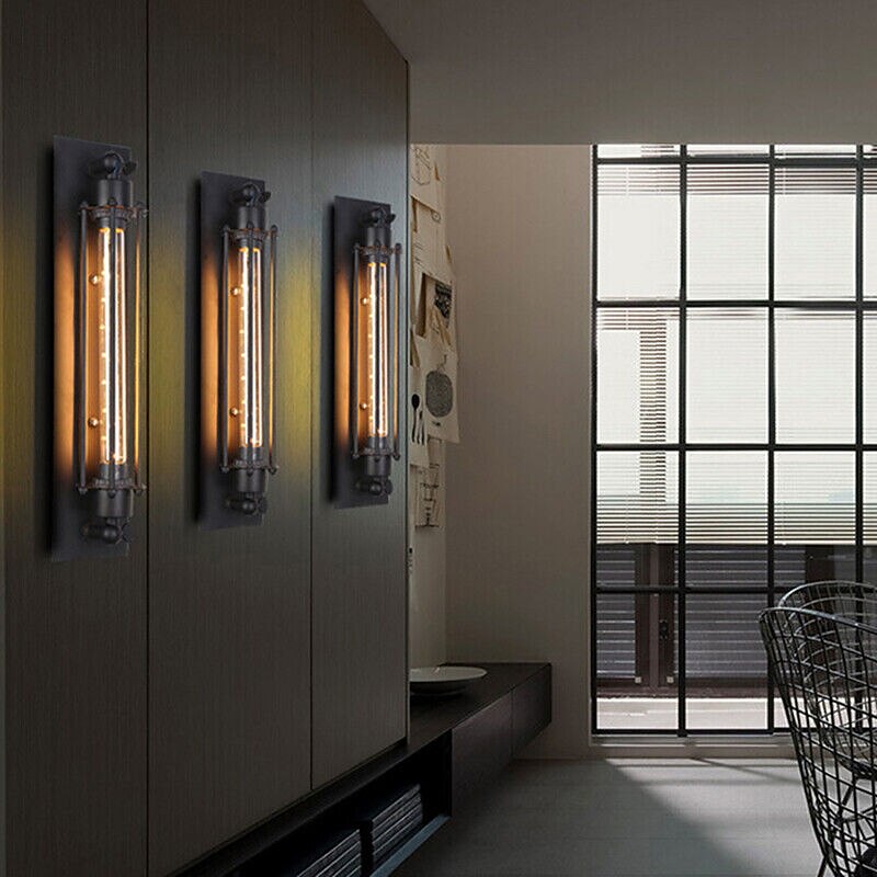 Industrial Metal Pipe Wall Light