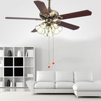 Deckenventilator mit Beleuchtung, Industrie-Metallflügel