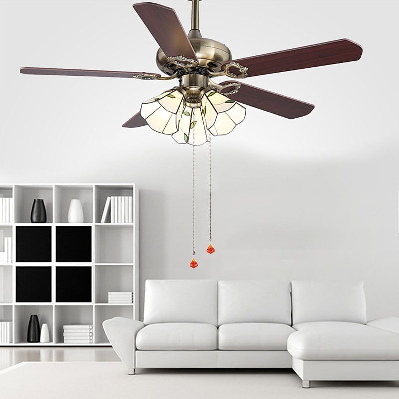Industrial Metal Blade-Fan Ceiling Fan Light