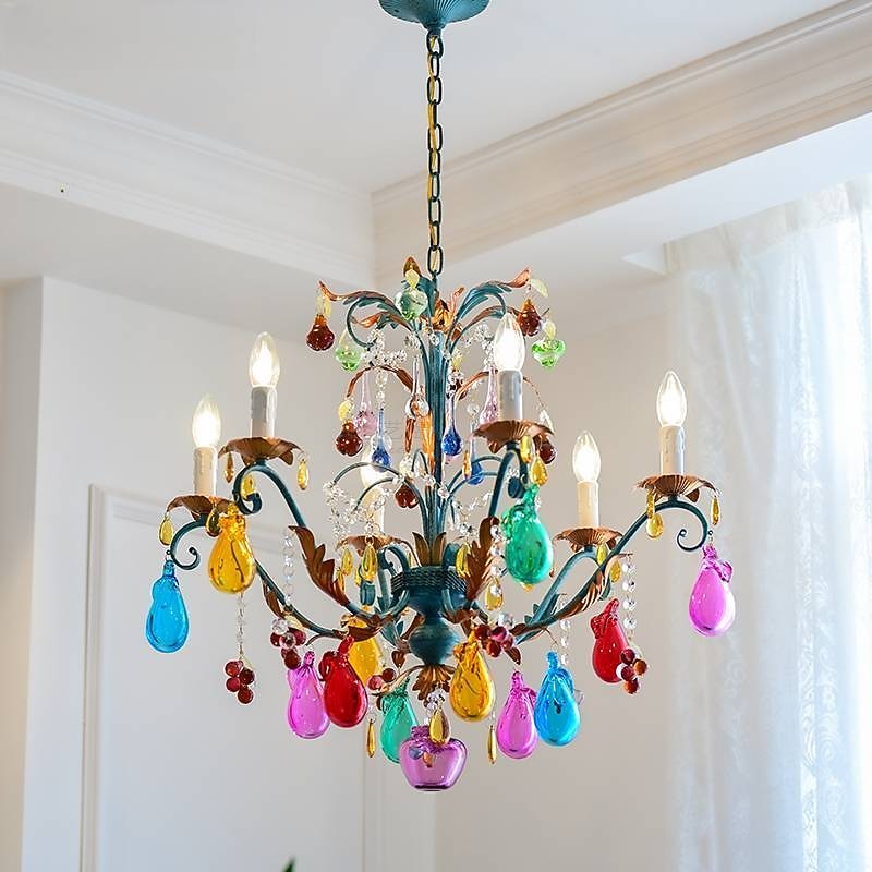 Vintage Crystal Candelabra Chandelier