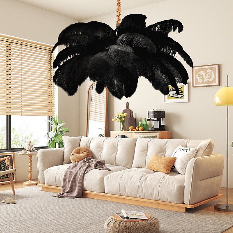 Glam Feather Feather Pendant Light
