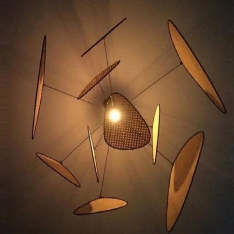 Rustic Metal Petal Pendant Light