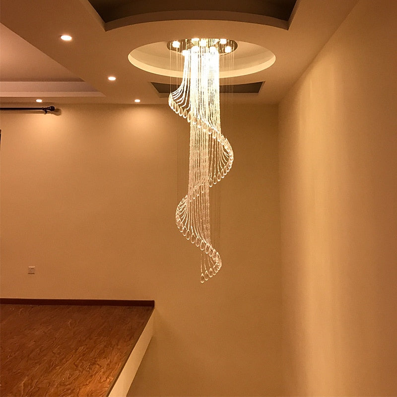 Glam Crystal Cascade Chandelier