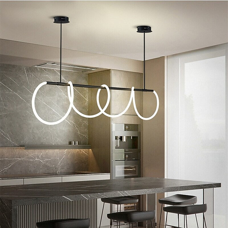 Modern Acrylic Wave Pendant Light