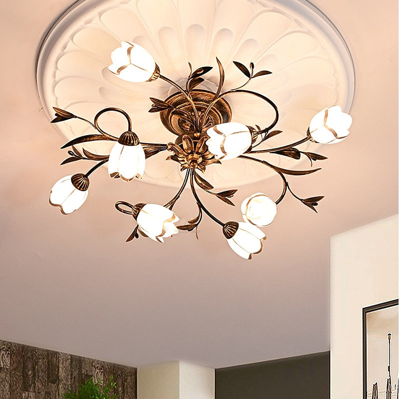 Modern Glass Branch Ceiling Light