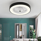Deckenventilator-Leuchte aus Metall mit Ringventilator