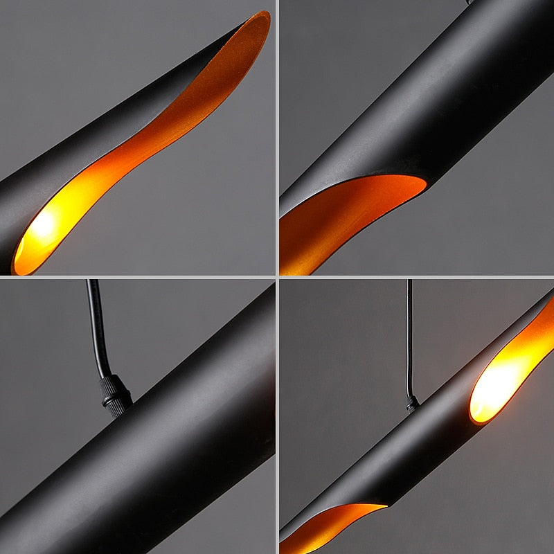 Modern Metal Blade Pendant Light