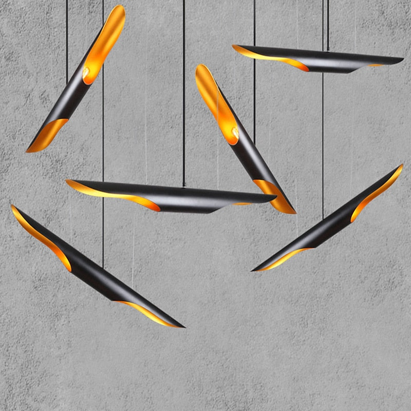 Modern Metal Blade Pendant Light