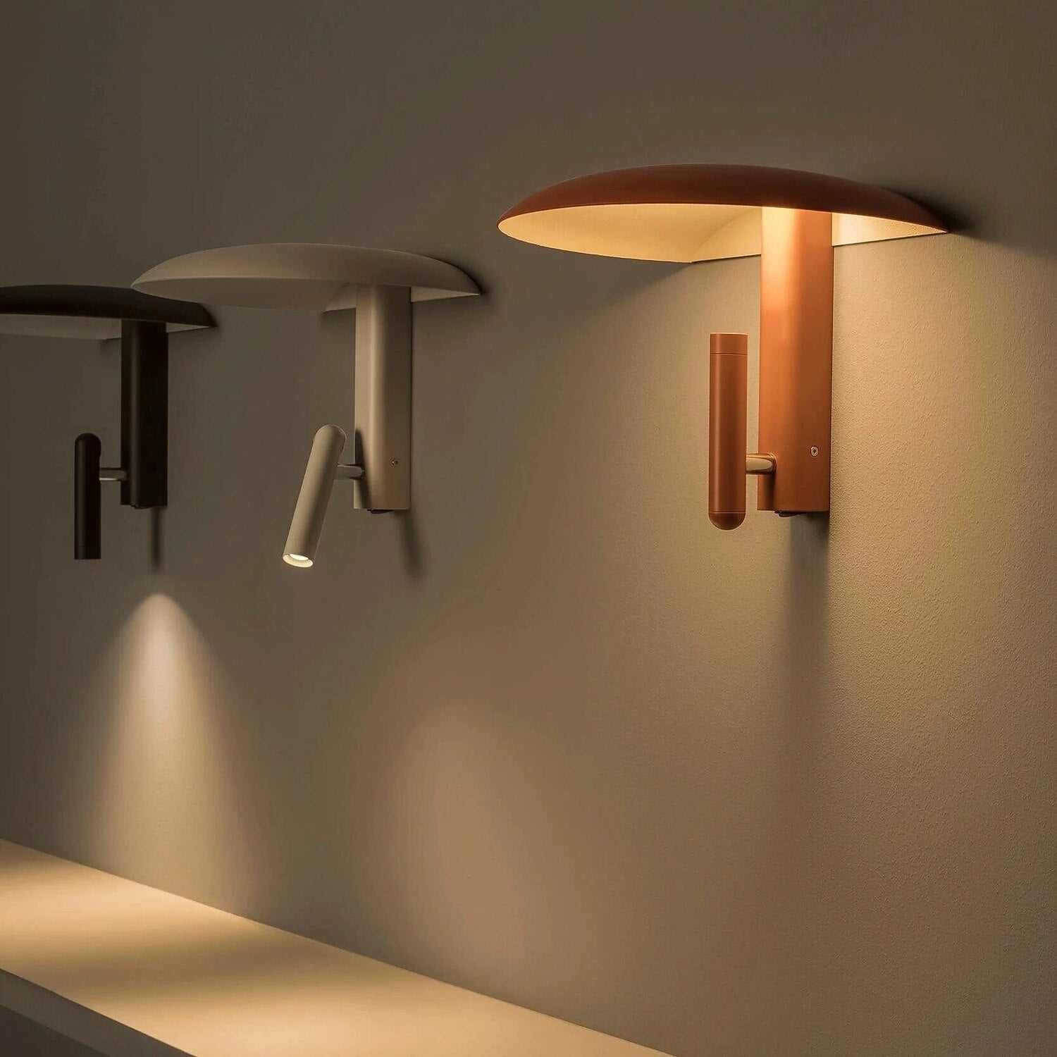 Modern Metal Mushroom Wall Light